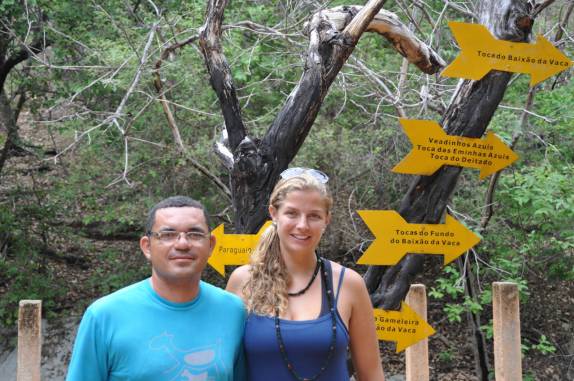 Com o Rafael, nosso guia na Serra da Capivara, próximo à São Raimundo Nonato - PI