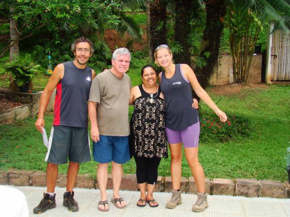 Com o Zé Carlos e a Lia na Pousada Casa da Geléia, em Lençóis, na Chapada Diamantina - BA