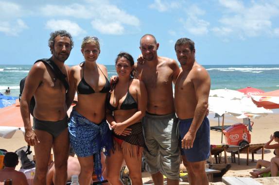 Com os amigos belgas em Taipus de Fora, Barra Grande - BA Com os amigos belgas em Taipus de Fora, Barra Grande - BA