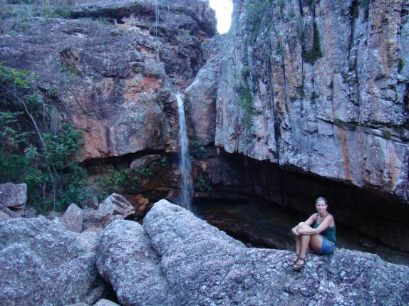 Curtindo a Cachoeira Primavera, em Lençóis, na Chapada Diamantina - BA