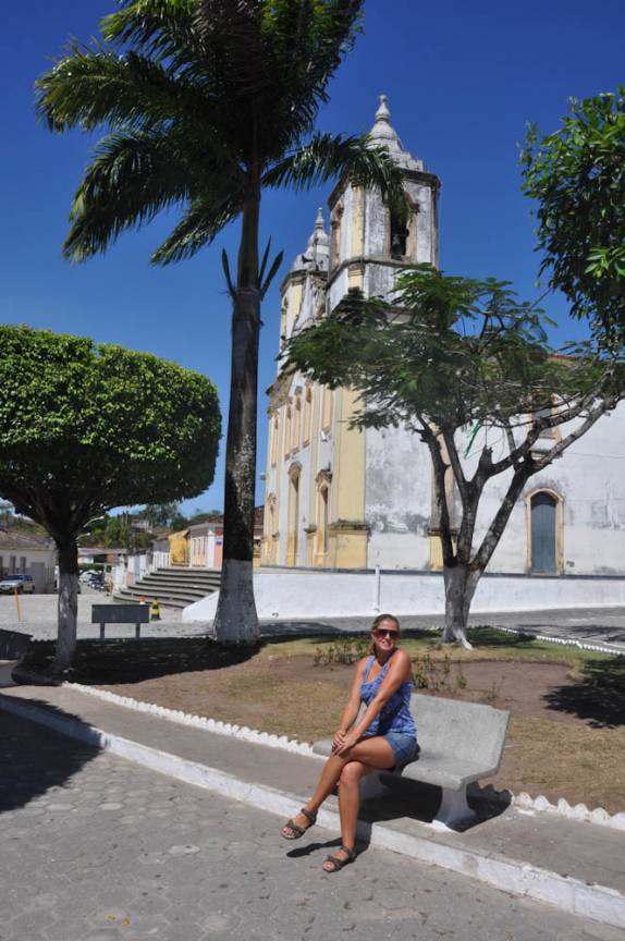 Descansando na praça em Laranjeiras - SE
