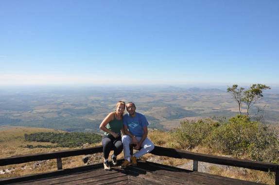 Em um mirante no alto da serra em Carrancas - MG