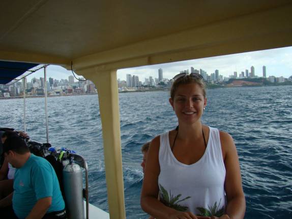 Embarcada para mergulho em Salvador - BA