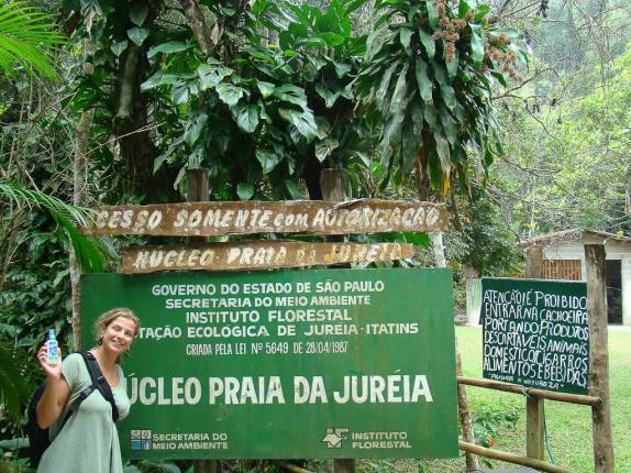 Entrada da Juréia na parte sul do parque Entrada da Juréia na parte sul do parque