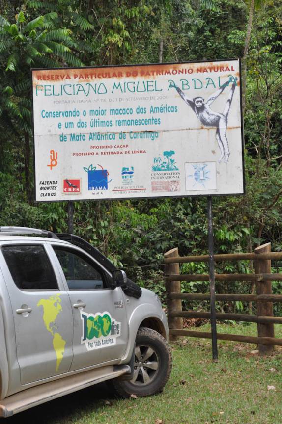 Entrada da RPPN Feliciano Abdalla, Reserva dos Muriquis, em Ipanema, próximo a Caratinga - MG