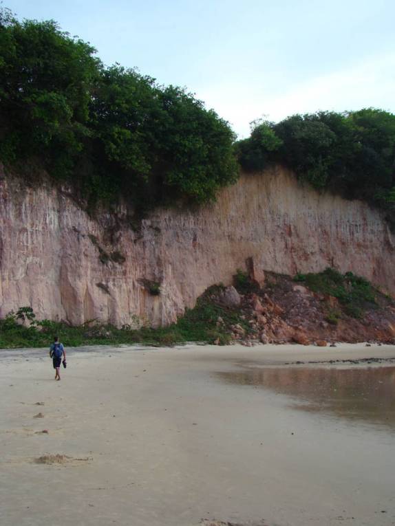 Falésias na baía dos Golfinhos, em Praia da Pipa - RN