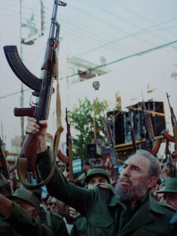 Famosa foto de Fidel, em exposição na Fortaleza de San Carlos, em Havana - Cuba Famosa foto de Fidel, em exposição na Fortaleza de San Carlos, em Havana - Cuba