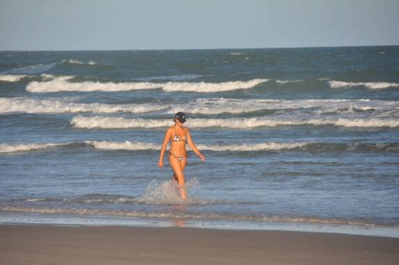 Fazendo cooper na praia em Mangue Seco - BA