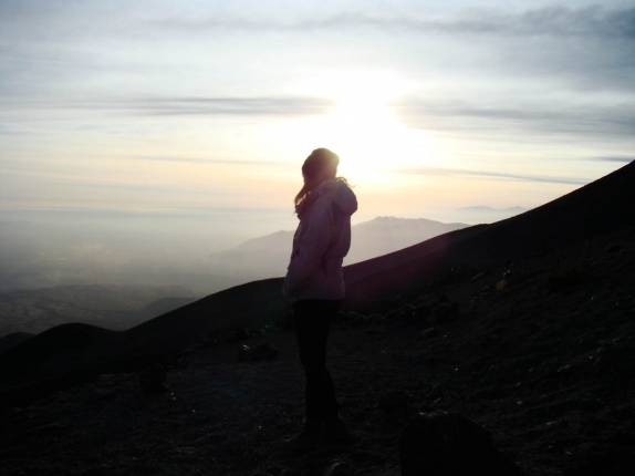 Fim de tarde no acampamento antes do ataque ao cume do El Mistí, em Arequipa - Peru Fim de tarde no acampamento antes do ataque ao cume do El Mistí, em Arequipa - Peru