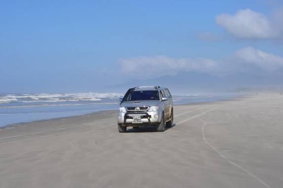 Fiona na praia de Ilha Comprida Fiona na praia de Ilha Comprida