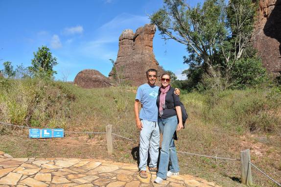 Formações rochosas no arenito de Vila Velha - Paraná