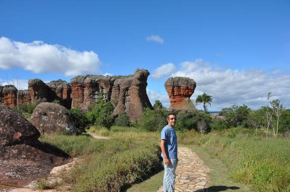 Formações rochosas no arenito de Vila Velha - Paraná