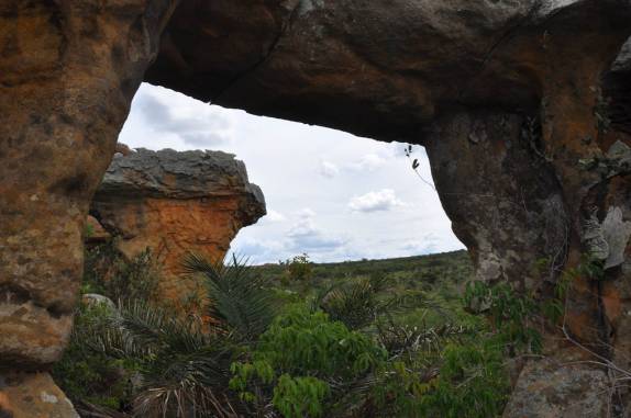 Formações rochosas no P.N da Serra do Catimbau, próximo à Buique - PE