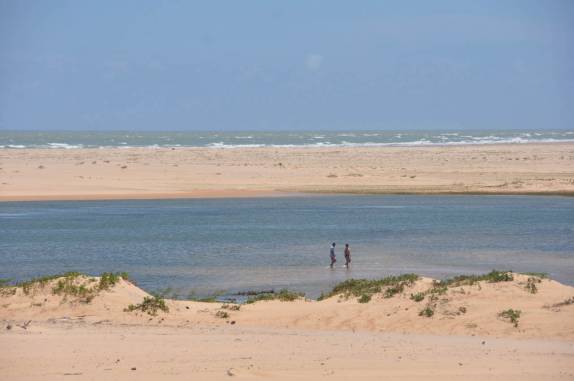 Foz do Rio São Francisco, divisa entre os estados de Alagoas e Sergipe (município de Piaçabuçu - AL)