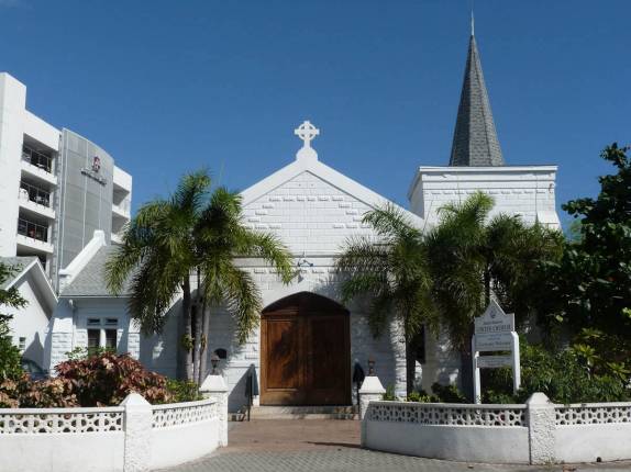 Igreja no centro de George Town, capital das Ilhas Caiman