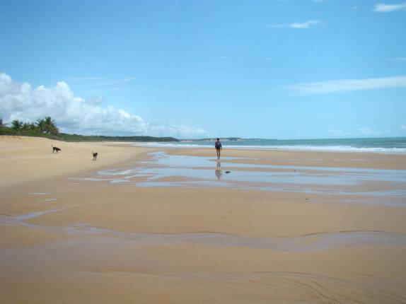 Início da caminhada de Caraíva para o Espelho - BA Início da caminhada de Caraíva para o Espelho - BA