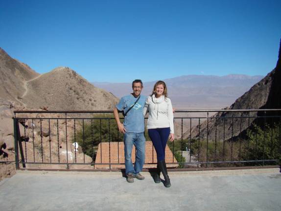 Início de dia num dos terraços das termas de Fiambalá, na Argentina