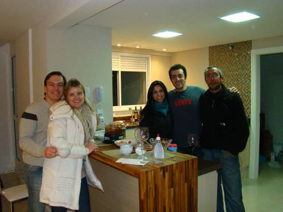 Jantar na casa da Karina e do Ricardo com Pasini e Fernanda Jantar na casa da Karina e do Ricardo com Pasini e Fernanda