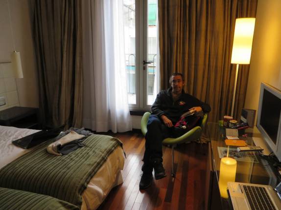 Já instalados no grande hotel da expedição à Antártida, no centro de Buenos Aires, na Argentina