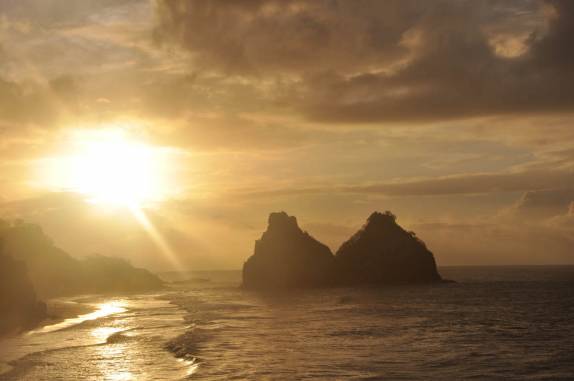 Ponta das Caracas - Fernando de Noronha, Pernambuco, Brazil Stock