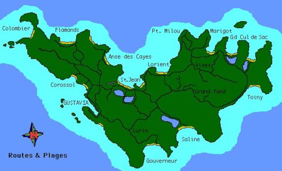Mapa de St. Barth