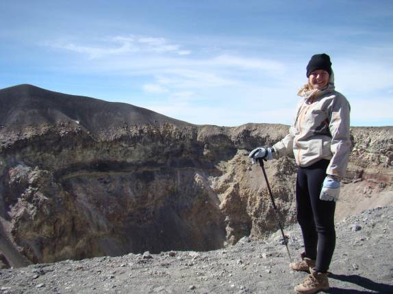 Na boca do vulcão El Mistí, em Arequipa - Peru Na boca do vulcão El Mistí, em Arequipa - Peru