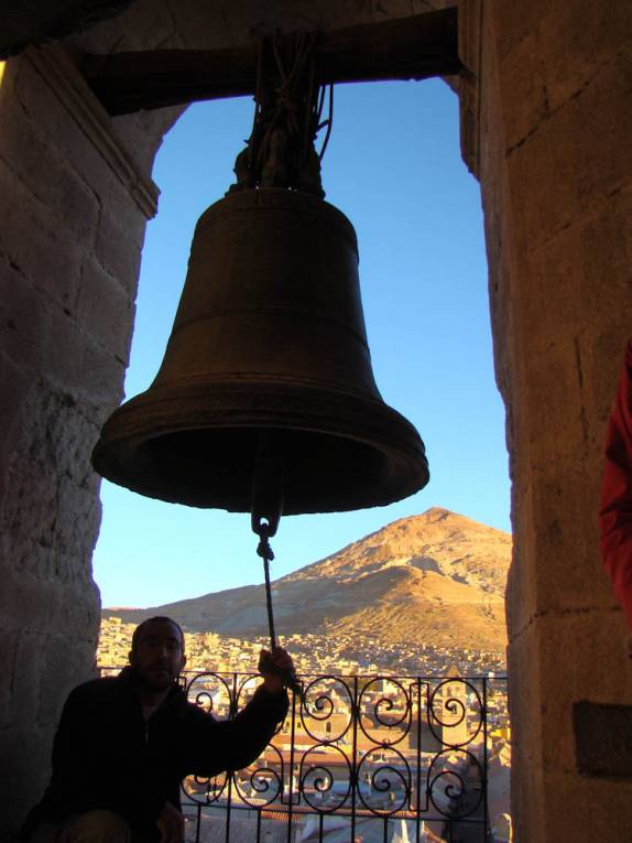 No alto da torre da Catedral, em Potosí - Bolívia