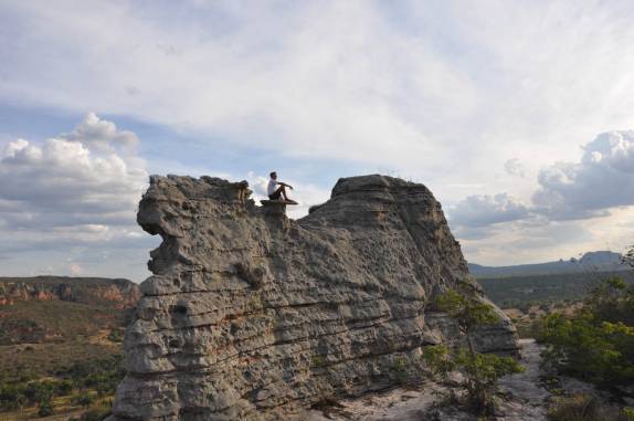 No alto de formações rochosas no Parque Nacional da Serra do Catimbau, em Buique - PE No alto de formações rochosas no Parque Nacional da Serra do Catimbau, em Buique - PE