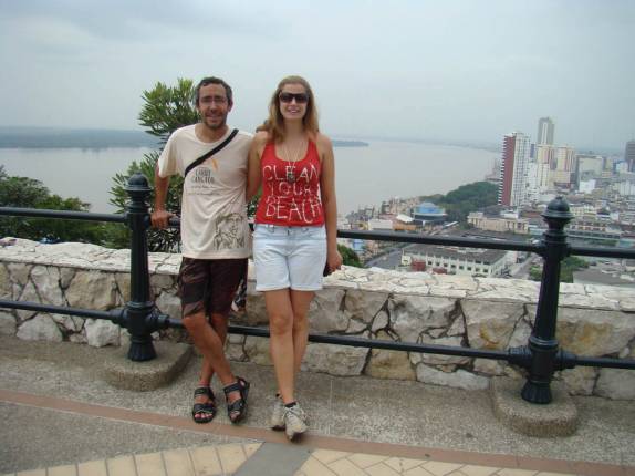 No alto do morro da Penha, em Guayaquil, no Equador