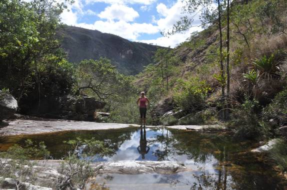 No caminho para a Cachoeira Congonhas, no Parque Estadual da Serra do Intendente, em Tabuleiro - MG No caminho para a Cachoeira Congonhas, no Parque Estadual da Serra do Intendente, em Tabuleiro - MG