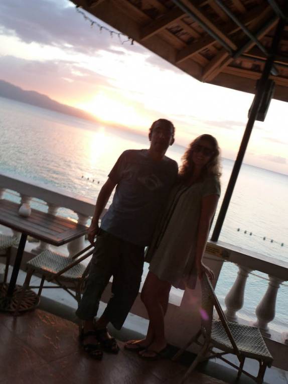 Nosso primeiro pôr-do-dol na Jamaica, em Montego Bay Nosso primeiro pôr-do-dol na Jamaica, em Montego Bay