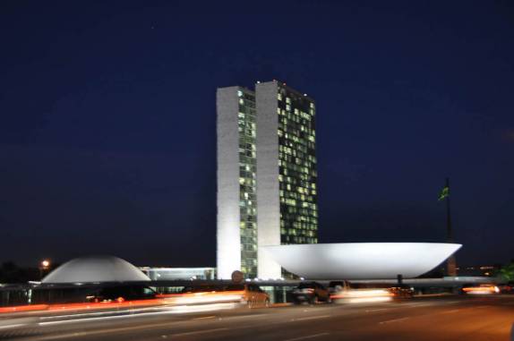 O Congresso no início da noite, em Brasília - DF