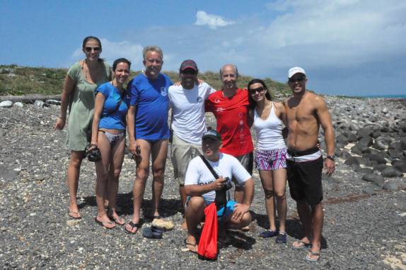 O grupo que visitou a ilha de Siriba em Abrolhos - BA