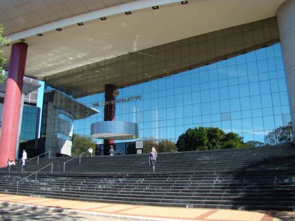 O imponente Palácio Legislativo, em Asunción - Paraguai O imponente Palácio Legislativo, em Asunción - Paraguai