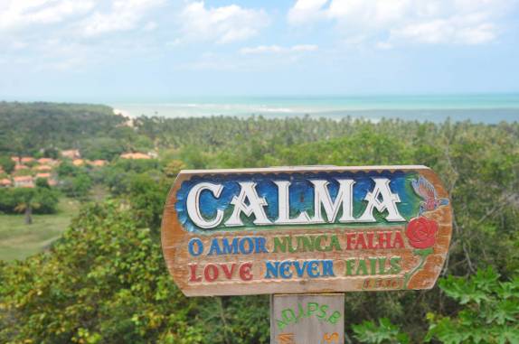 O mar visto do alto do Quadrado de Arraial d'Ajuda - BA