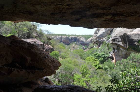 Paisagem da Toca do Catitu II, na Serra da Capivara, próximo à São Raimundo Nonato - PI