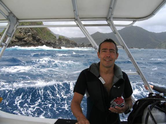 Pausa entre mergulhos, em Speyside - Tobago