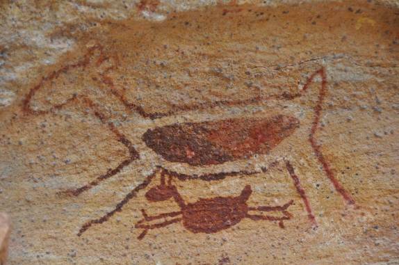 Pintura símbolo do Parque da Serra da Capivara, próximo à São Raimundo Nonato - PI