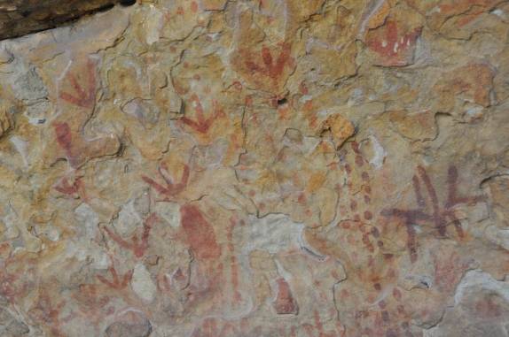 Pinturas rupestres no Parque Nacional da Serra do Catimbau, em Buique - PE