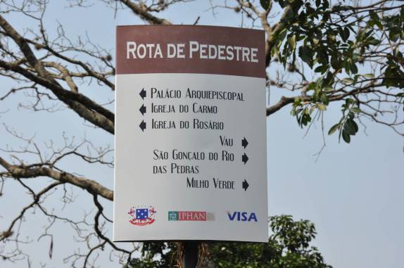 Placa indicativa em Diamantina - MG