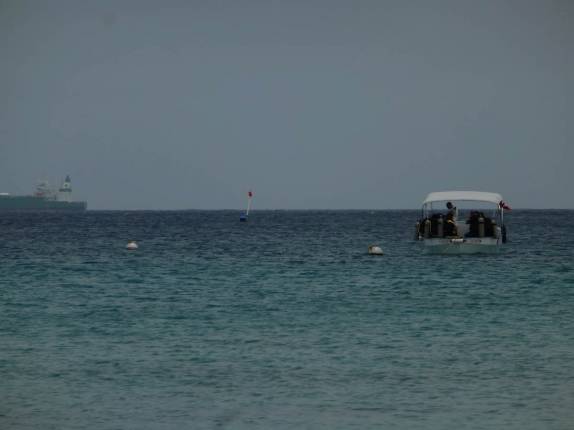 Ponto de mergulho em Carlisle Bay, ao sul de Bridgetown, em Barbados
