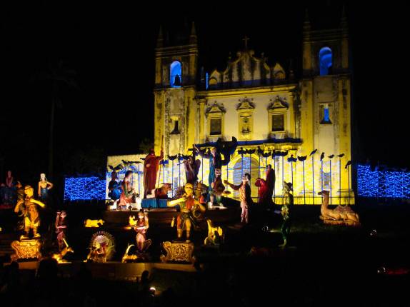Presépio com bonecos gigantes em Olinda - PE Presépio com bonecos gigantes em Olinda - PE