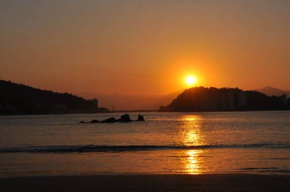 Pôr-do-sol em São Vicente - SP
