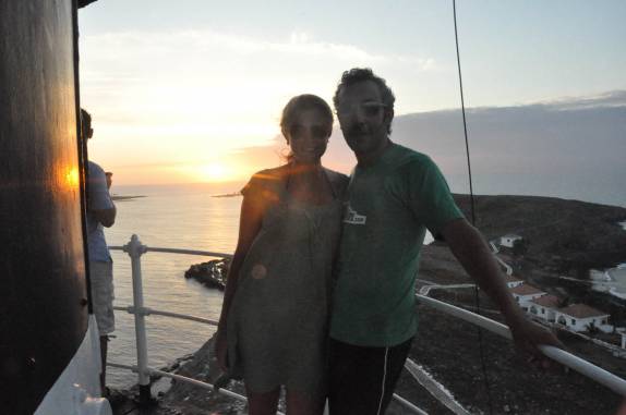 Pôr-do-sol visto do alto do farol na ilha de Santa Bárbara em Abrolhos - BA Pôr-do-sol visto do alto do farol na ilha de Santa Bárbara em Abrolhos - BA