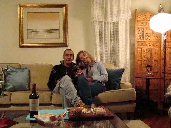 Queijos e vinho na última noite em Curitiba