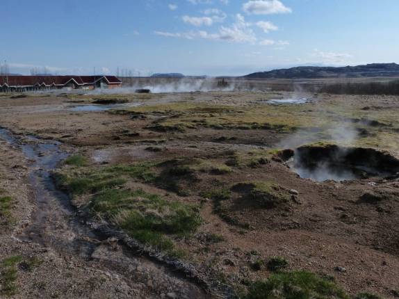 Região termal de Geysir, parte do Golden Circle, na Islândia