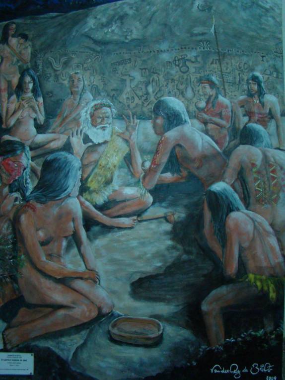 Representação artística das inscrições rupestres em Ingá - PB Representação artística das inscrições rupestres em Ingá - PB