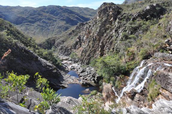 Rio encachoeirado no Parque Nacional da Serra do Cipó - MG Rio encachoeirado no Parque Nacional da Serra do Cipó - MG