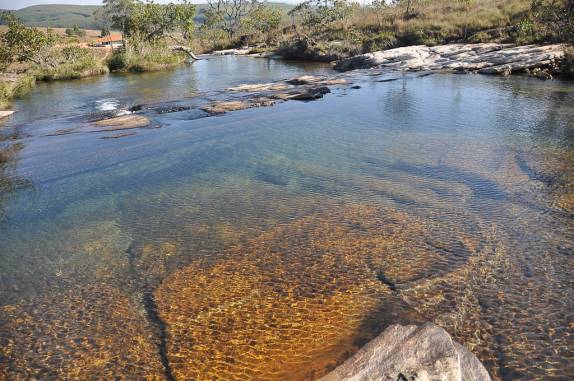 Rio logo abaixo do Poço Esmeralda em Carrancas - MG