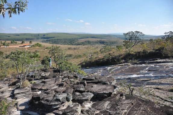 Rio logo abaixo do Poço Esmeralda em Carrancas - MG